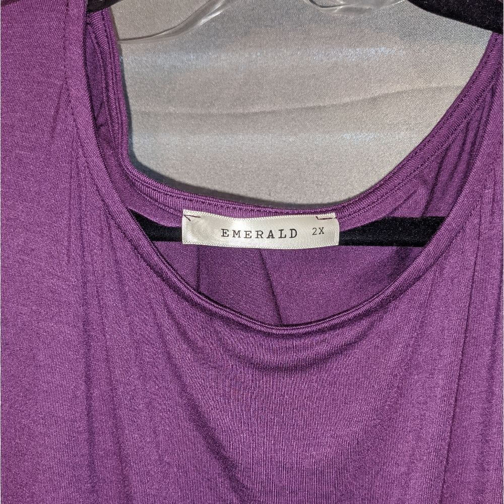NWOT Ruffle purple blouse - Picture 3 of 5
